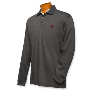 Boston College Eagles Men's CB DryTec LS Championship Polo - Charcoal